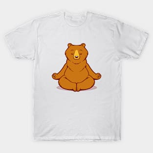 Bear Animals Meditation Zen Buddhism by Tobe Fonseca T-Shirt